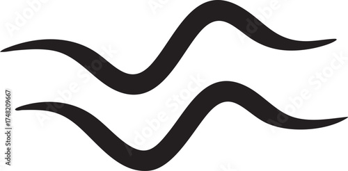 Analog Signal Silhouettes Parallel Sine Waves Data Transmission Frequency Icon