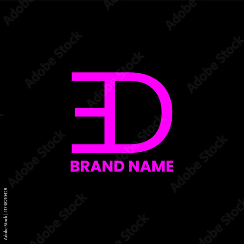 ED, DE logo for business company