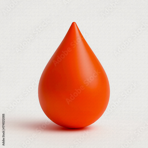 drop of blood 3d oil painting style illustration 