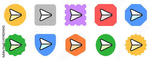 Vector send, paper plane icon. Black, white background. Perfect for app and web interfaces, infographics, presentations, marketing, etc.