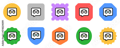 Vector voicemail, voice record icon. Black, white background. Perfect for app and web interfaces, infographics, presentations, marketing, etc.