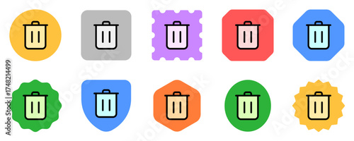 Editable vector delete trash recycle bin icon. Part of a big icon set family. Perfect for web and app interfaces, presentations, infographics, etc