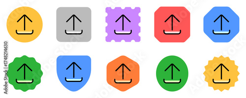 Editable vector arrow upload icon. Part of a big icon set family. Perfect for web and app interfaces, presentations, infographics, etc