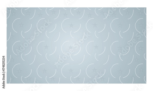 Delicate Celestial Dance Pattern Featuring Stylized Stars and Gentle Curves Against a Soft Blue Backdrop