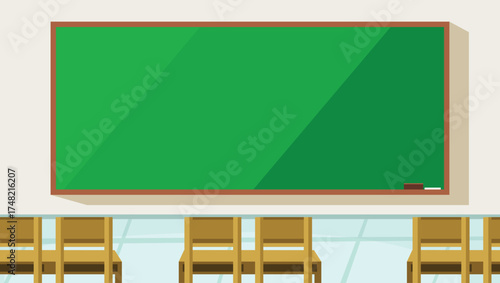 Wallpaper Mural classroom vector with board for business and other Torontodigital.ca