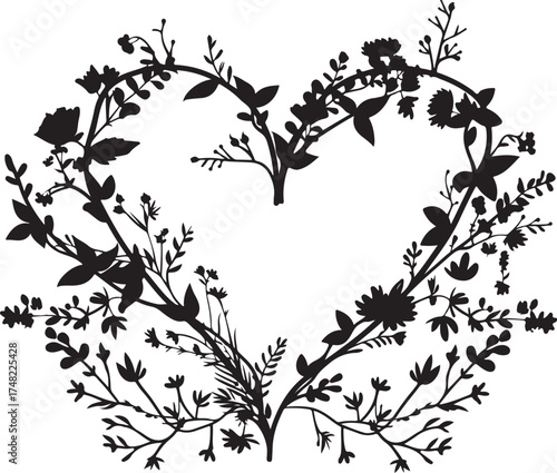 Floral Heart Laser Cut Design