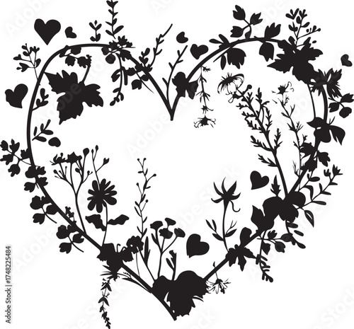 Floral Heart Laser Cut Design