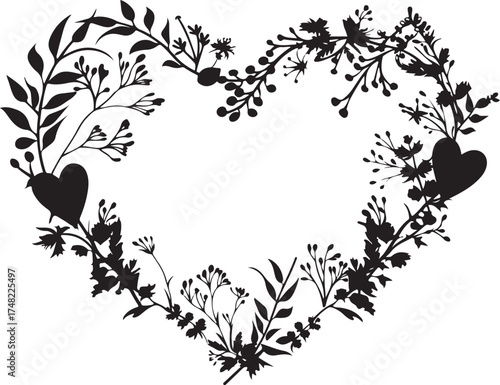 Floral Heart Laser Cut Design