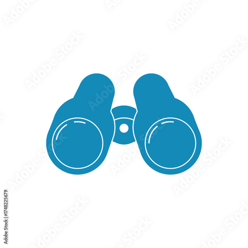 binoculars logo icon illustration flat