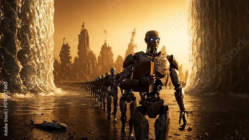 The Exodus of Robots from the Human World. A Sci-Fi Analogy Based on Religious Themes
