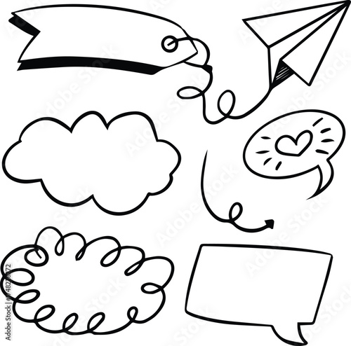Expressive speech bubbles and hand-drawn elements for adding a personal touch to your designs