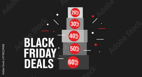 Modern Graphic Style Black Friday Sale Promotion Discount Advertisement Template