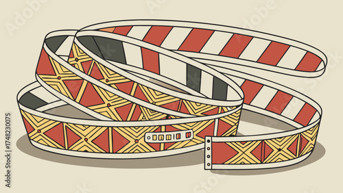Decorative Ethnic Pattern Belt Graphic Illustration.