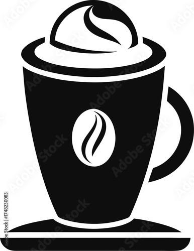 Macchiato cup silhouette  black icon