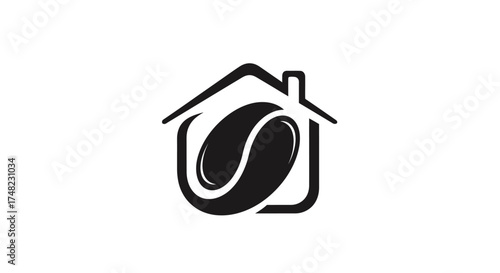 house icon vector architecture coffee shop bussines sign luxury