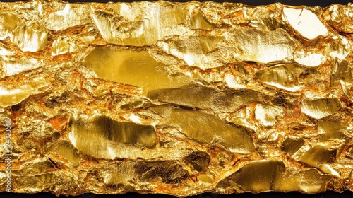 Close-up view of a gold nugget.