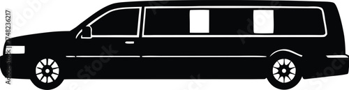  limo car vector, luxury vehicle icon  