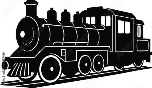 locomotive train illustration, steam locomotive symbol  