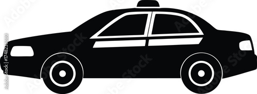  police car vector, law enforcement icon  