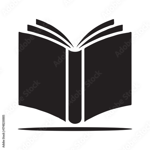Open Book Solid Icon Minimal