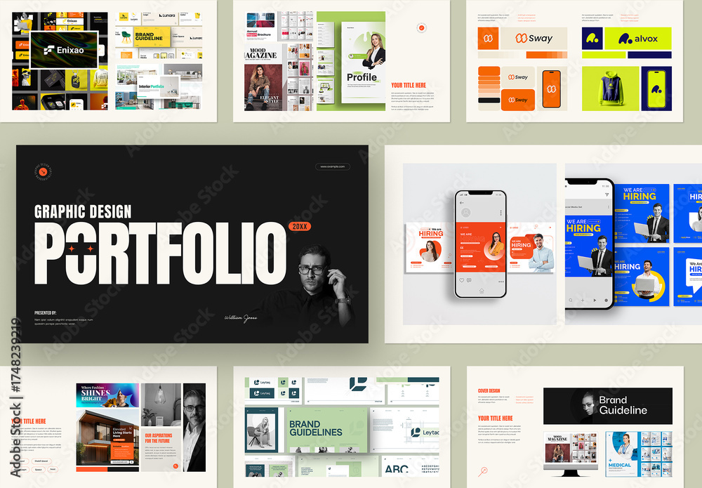 Podfolio Modern Graphic Design Portfolio Presentation with Project Showcase ...