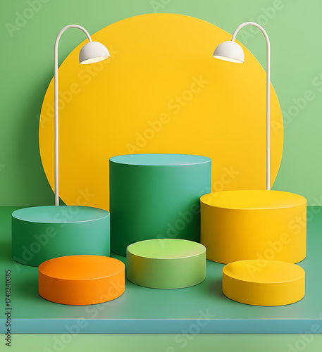 display background with lamp