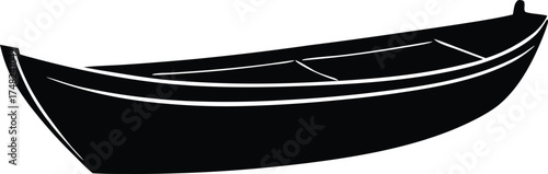 rowboat design, watercraft silhouette