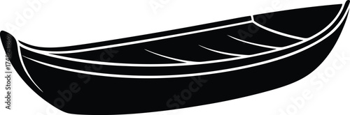  rowboat vector, oar vessel icon  