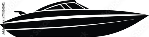  speedboat design, racing boat silhouette