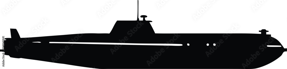 Fototapeta premium submarine vector, underwater vessel icon 