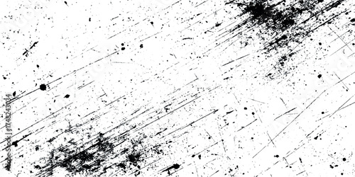 grunge Vector texture grain abstract artistic paint splatter texture overlay background with various abstract old stained grunge and grainy scratches and stains surrounding the whole background.