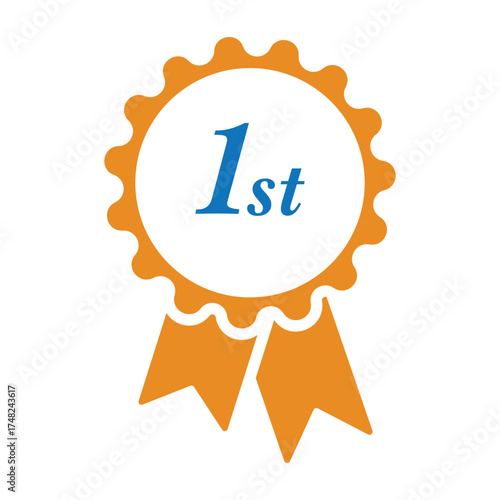 Badge with ribbon icon collection.