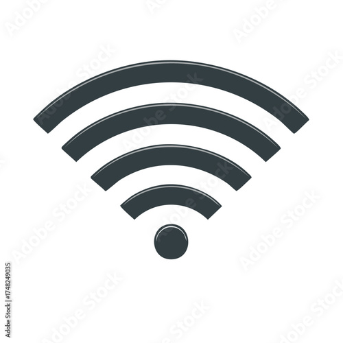 Digital Wi-Fi symbol icon isolated on white background