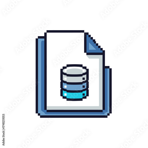 Database file icon representing data storage and information management.
