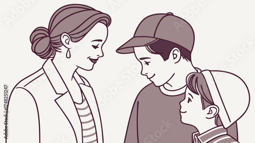 Family Moment Illustration.