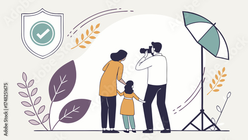 Family Portrait Illustration.