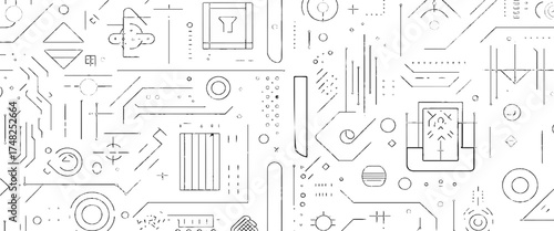 Vector old circuit diagram concept diagram background.