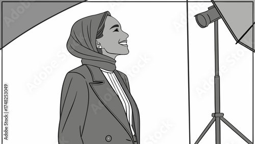 Fashion Photography Studio Illustration.