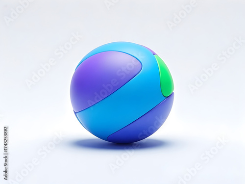 ball 3d cartoon isolated on white background