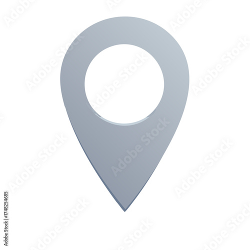 3D Pointer Icon for Map Navigation and Location Pin Placement