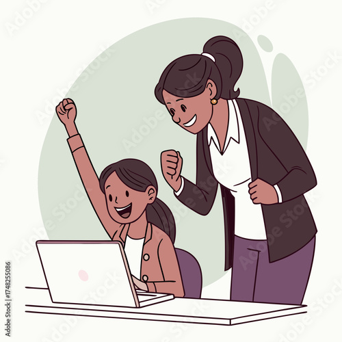 Illustration of Success and Achievement.