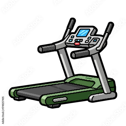Treadmill Illustration - Fitness Equipment for Cardio Workouts.
