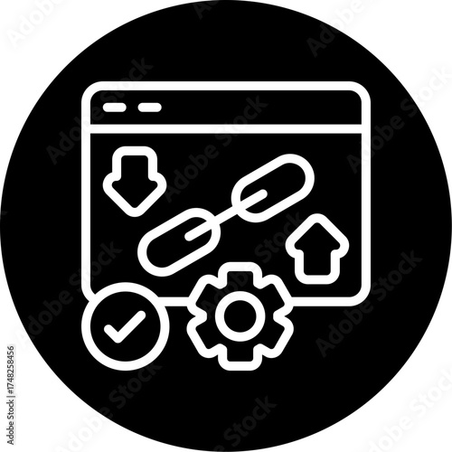 Backlink Vector Icon Design
