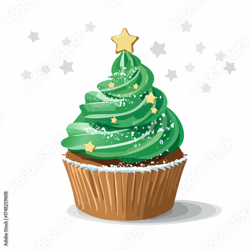 Weihnachts-Cupcakes mit Tannenzapfen und Zimt