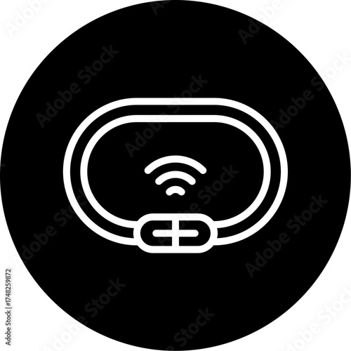 Smart Bike Lock Vector Icon Design