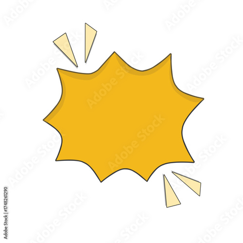 Yellow Comic Book Explosion Shape
