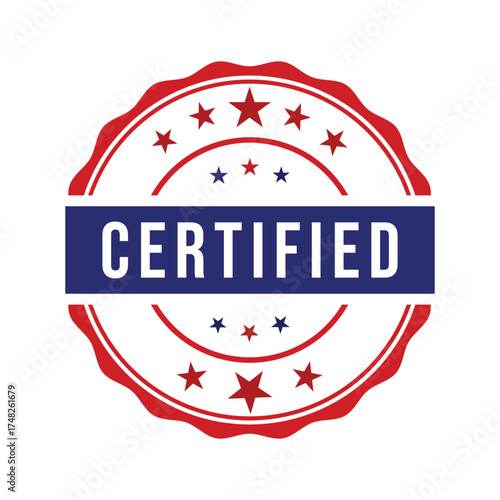 Certified seal stamp quality assurance approved official emblem badge award guarantee