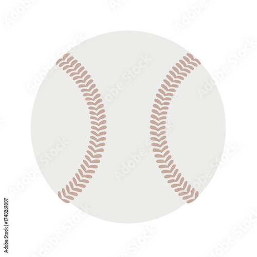 Close-up of a classic white baseball with red stitching, isolated on a white background.