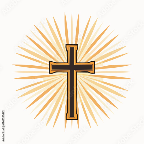 Radiant Symbol of Faith: A Cross Representing Spirituality and Hope