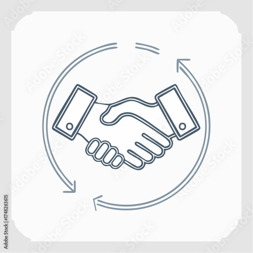 Symbolizing partnership trust and agreement: A continuous cycle of collaboration